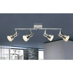 BAUHAUS Globo Deckenstrahler Fargo 160 W, L X B X H: 60 X 8 X 21 Cm, Silber, E14 5 BAUHAUS Globo Deckenstrahler Fargo 160 W, L X B X H: 60 X 8 X 21 Cm, Silber, E14 -Bauhaus Home 12 2669