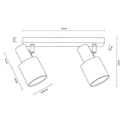 BAUHAUS Spotlight Deckenstrahler Treehouse 25 W, L X B X H: 37 X 5 X 21 Cm, Geölte Eiche, Weiß, E27 -Bauhaus Home 12 2677