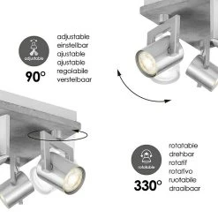 BAUHAUS Home Sweet Home LED-Deckenstrahler Concrete 5,8 W, L X B X H: 23 X 23 X 17,5 Cm, Beton, Warmweiß -Bauhaus Home 12 2684