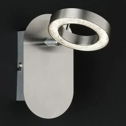 BAUHAUS WOFI LED-Wand- & Deckenleuchte Naomi 5 W, L X B X H: 9 X 15 X 16 Cm, Nickel-matt, Warmweiß, 1 Stk.