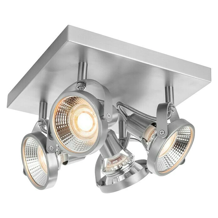 BAUHAUS Home Sweet Home LED-Deckenstrahler Yaya 5,8 W, L X B X H: 23 X 23 X 15,5 Cm, Silber, Warmweiß 3 BAUHAUS Home Sweet Home LED-Deckenstrahler Yaya 5,8 W, L X B X H: 23 X 23 X 15,5 Cm, Silber, Warmweiß