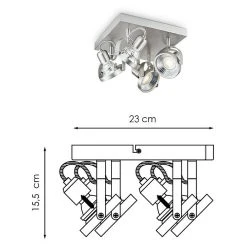 BAUHAUS Home Sweet Home LED-Deckenstrahler Yaya 5,8 W, L X B X H: 23 X 23 X 15,5 Cm, Silber, Warmweiß 12 BAUHAUS Home Sweet Home LED-Deckenstrahler Yaya 5,8 W, L X B X H: 23 X 23 X 15,5 Cm, Silber, Warmweiß -Bauhaus Home 12 2802