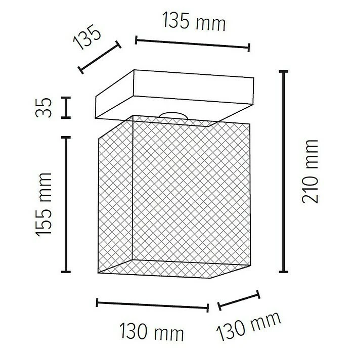 BAUHAUS Spotlight Deckenleuchte Norman Wood 25 W, L X B X H: 13,5 X 13,5 X 21 Cm, Geölt Eiche, Chrom, E27, 1 Stk. 5 BAUHAUS Spotlight Deckenleuchte Norman Wood 25 W, L X B X H: 13,5 X 13,5 X 21 Cm, Geölt Eiche, Chrom, E27, 1 Stk. – Bild 3