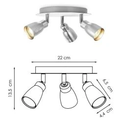 BAUHAUS Home Sweet Home LED-Deckenstrahler Rund Alba 5,8 W, Ø X H: 20 X 13,5 Cm, Aluminium, Warmweiß -Bauhaus Home 12 2823