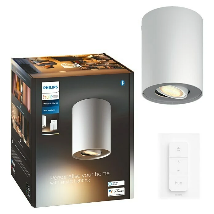 BAUHAUS Philips Hue LED-Deckenstrahler Pillar 5 W, L X B X H: 17,8 X 13,4 X 14,3 Cm, Weiß, Neutralweiß 4 BAUHAUS Philips Hue LED-Deckenstrahler Pillar 5 W, L X B X H: 17,8 X 13,4 X 14,3 Cm, Weiß, Neutralweiß – Bild 2