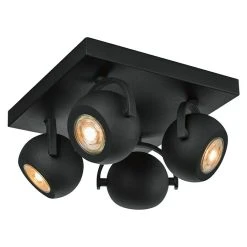 BAUHAUS Home Sweet Home LED-Deckenstrahler Nop 6 W, L X B X H: 23 X 23 X 14 Cm, Sandschwarz, Warmweiß