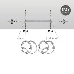 BAUHAUS Home Sweet Home LED-Deckenstrahler Nop 6 W, L X B X H: 23 X 23 X 14 Cm, Sandschwarz, Warmweiß -Bauhaus Home 12 2856