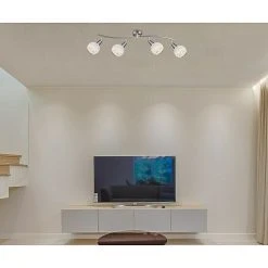 BAUHAUS Globo Elliott Deckenstrahler 16 W, Weiß/Klar, E14, 4 Stk. -Bauhaus Home 12 2859