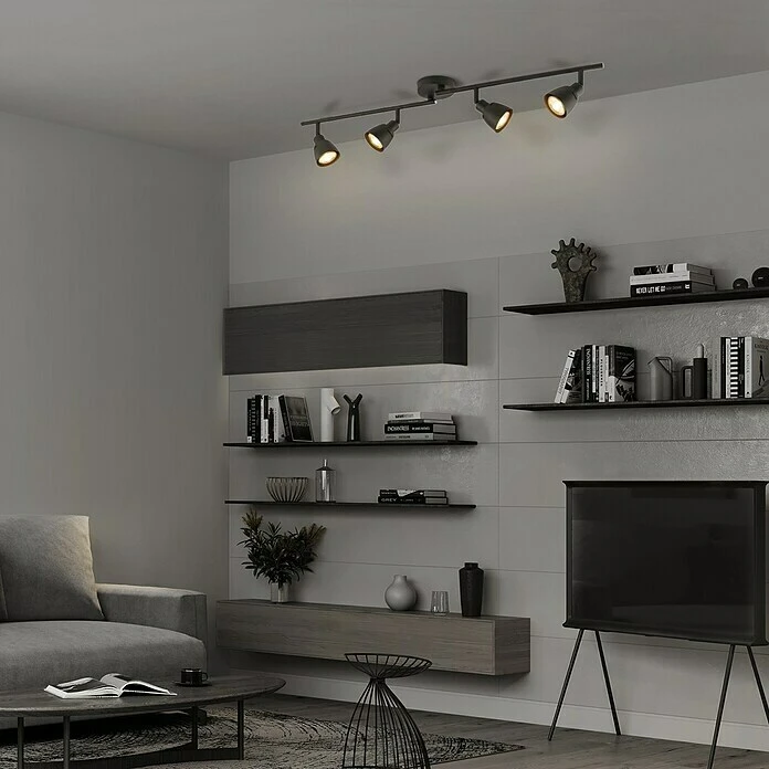 BAUHAUS Home Sweet Home LED-Deckenstrahler Aka 5 W, L X B X H: 9,5 X 80,5 X 16,5 Cm, Schwarz, Warmweiß 4 BAUHAUS Home Sweet Home LED-Deckenstrahler Aka 5 W, L X B X H: 9,5 X 80,5 X 16,5 Cm, Schwarz, Warmweiß – Bild 2