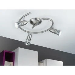 BAUHAUS Eglo LED-Deckenstrahler MAGNUM-LED 9 W, L X B X H: 25,5 X 0 X 295 Cm, Nickel-matt/Chrom, 3 Stk.