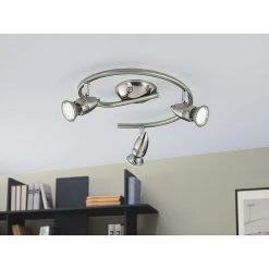 Alternative view of BAUHAUS Eglo LED-Deckenstrahler MAGNUM-LED 9 W, L X B X H: 25,5 X 0 X 295 Cm, Nickel-matt/Chrom, 3 Stk.
