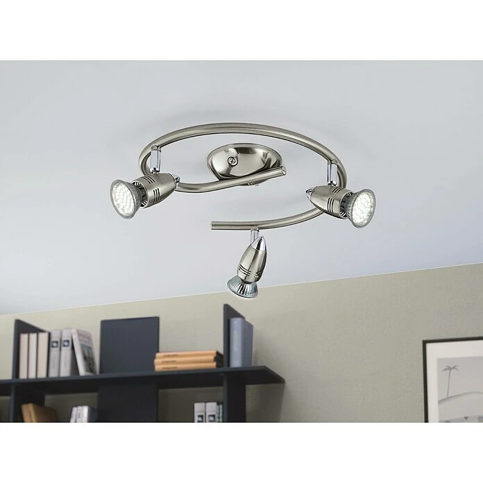 BAUHAUS Eglo LED-Deckenstrahler MAGNUM-LED 9 W, L X B X H: 25,5 X 0 X 295 Cm, Nickel-matt/Chrom, 3 Stk. 4 BAUHAUS Eglo LED-Deckenstrahler MAGNUM-LED 9 W, L X B X H: 25,5 X 0 X 295 Cm, Nickel-matt/Chrom, 3 Stk. – Bild 2