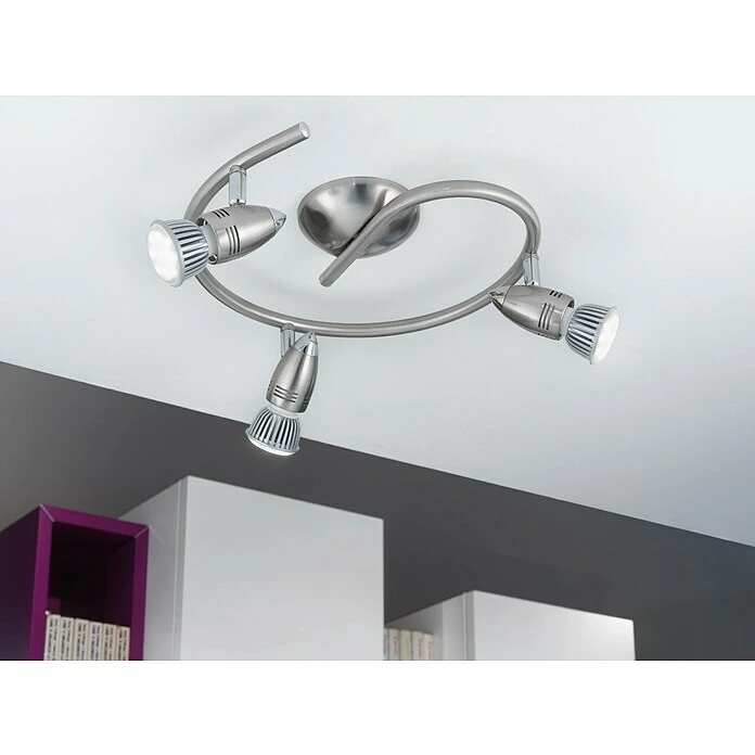 BAUHAUS Eglo LED-Deckenstrahler MAGNUM-LED 9 W, L X B X H: 25,5 X 0 X 295 Cm, Nickel-matt/Chrom, 3 Stk. 5 BAUHAUS Eglo LED-Deckenstrahler MAGNUM-LED 9 W, L X B X H: 25,5 X 0 X 295 Cm, Nickel-matt/Chrom, 3 Stk. – Bild 3