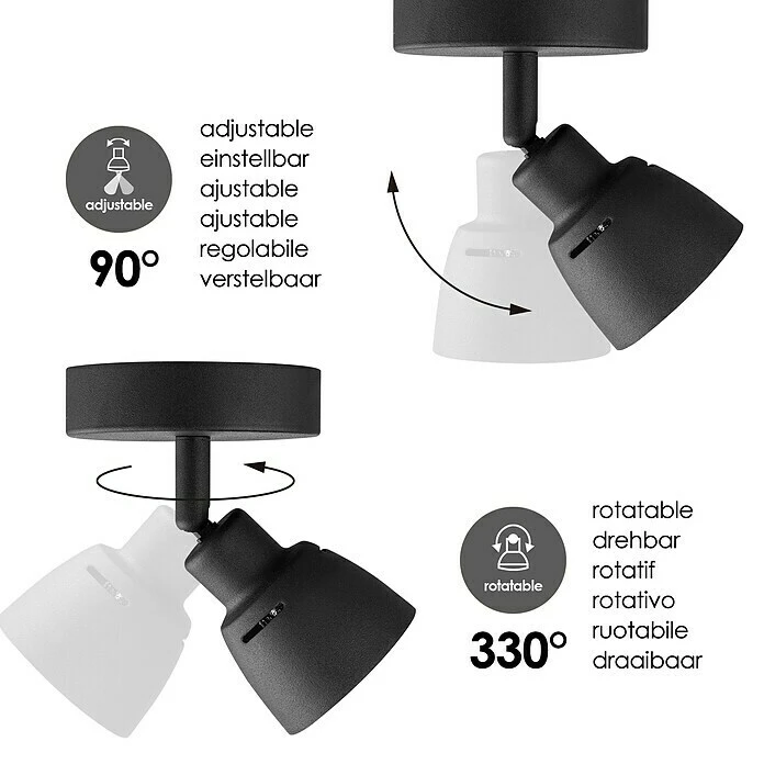 BAUHAUS Home Sweet Home LED-Deckenstrahler Aka 5,8 W, L X B X H: 9,5 X 9,5 X 13,5 Cm, Schwarz, Warmweiß 6 BAUHAUS Home Sweet Home LED-Deckenstrahler Aka 5,8 W, L X B X H: 9,5 X 9,5 X 13,5 Cm, Schwarz, Warmweiß – Bild 4