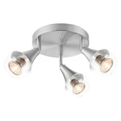 BAUHAUS Home Sweet Home LED-Deckenstrahler Rund Vaya 5,8 W, Ø X H: 20 X 19 Cm, Silber, Warmweiß