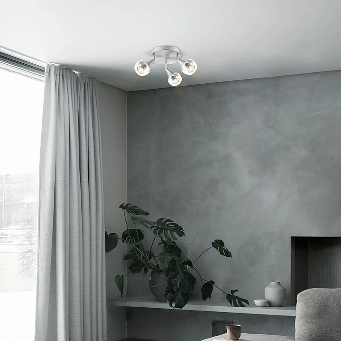 BAUHAUS Home Sweet Home LED-Deckenstrahler Rund Vaya 5,8 W, Ø X H: 20 X 19 Cm, Silber, Warmweiß 4 BAUHAUS Home Sweet Home LED-Deckenstrahler Rund Vaya 5,8 W, Ø X H: 20 X 19 Cm, Silber, Warmweiß – Bild 2