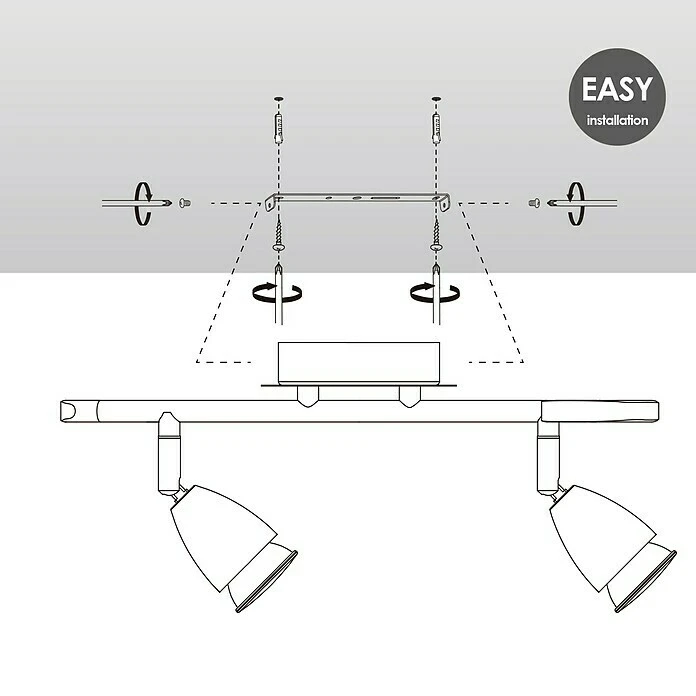 BAUHAUS Home Sweet Home LED-Deckenstrahler Curl 5,8 W, L X B X H: 11,5 X 35,5 X 14,5 Cm, Bronze, Warmweiß 6 BAUHAUS Home Sweet Home LED-Deckenstrahler Curl 5,8 W, L X B X H: 11,5 X 35,5 X 14,5 Cm, Bronze, Warmweiß – Bild 4