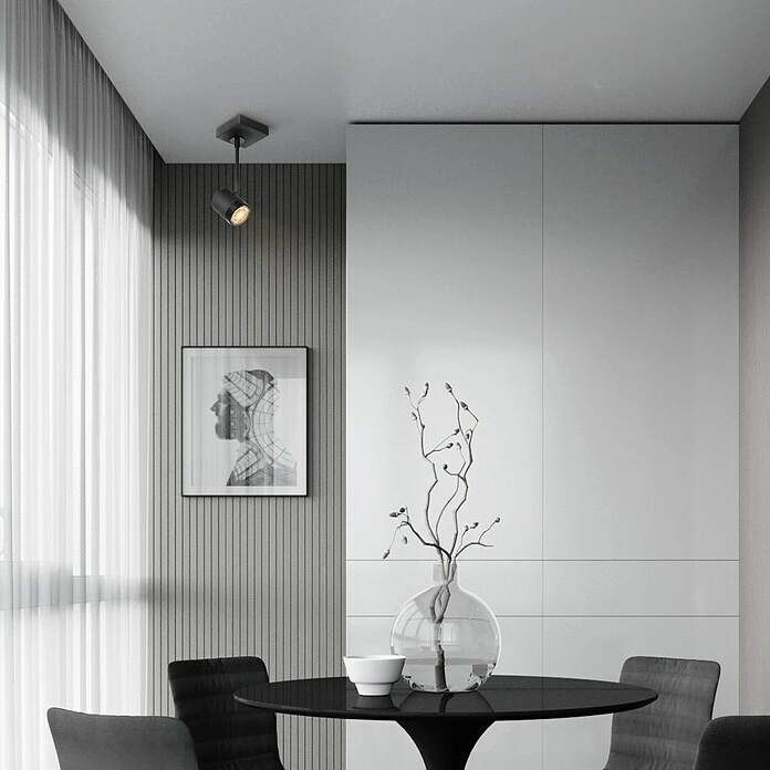 BAUHAUS Home Sweet Home LED-Wandstrahler Manu 5,8 W, L X B X H: 9,5 X 9,5 X 25 Cm, Sandschwarz, Warmweiß 4 BAUHAUS Home Sweet Home LED-Wandstrahler Manu 5,8 W, L X B X H: 9,5 X 9,5 X 25 Cm, Sandschwarz, Warmweiß – Bild 2