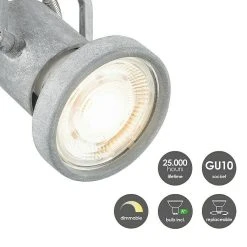 BAUHAUS Home Sweet Home LED-Deckenstrahler Must 5,8 W, L X B X H: 9,5 X 80,5 X 15 Cm, Beton, Warmweiß -Bauhaus Home 12 2956