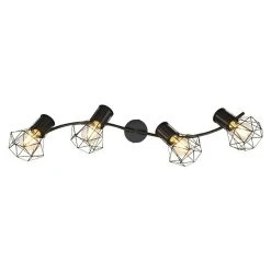 BAUHAUS Globo Deckenstrahler 40 W, L X B X H: 80 X 22,5 X 19 Cm, Schwarz, E27