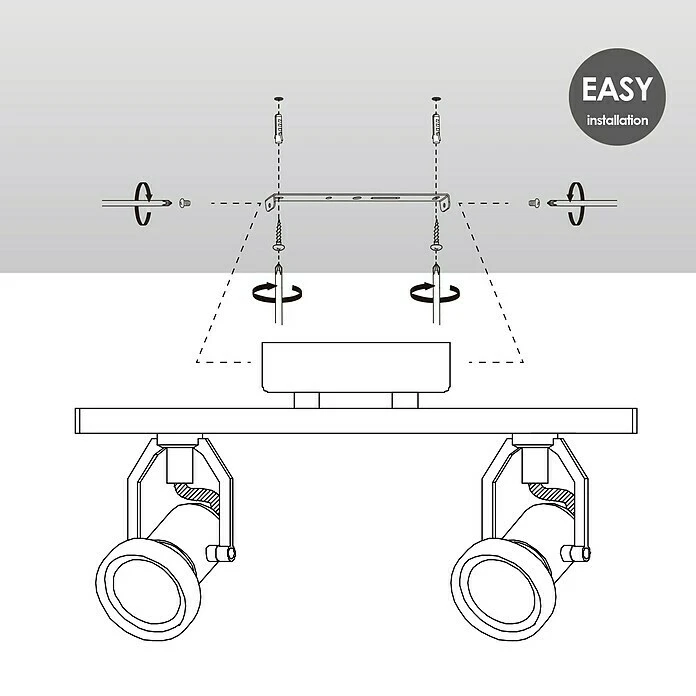 BAUHAUS Home Sweet Home LED-Deckenstrahler Must 5,8 W, L X B X H: 9,5 X 33,5 X 15 Cm, Beton, Warmweiß 8 BAUHAUS Home Sweet Home LED-Deckenstrahler Must 5,8 W, L X B X H: 9,5 X 33,5 X 15 Cm, Beton, Warmweiß – Bild 6