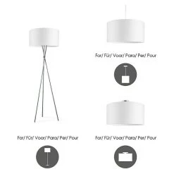 BAUHAUS Home Sweet Home Lampenschirm Bling Ø X H: 50 X 25 Cm, Pure White, Baumwolle, Rund 13 BAUHAUS Home Sweet Home Lampenschirm Bling Ø X H: 50 X 25 Cm, Pure White, Baumwolle, Rund -Bauhaus Home 12 299