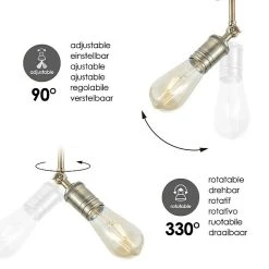 BAUHAUS Home Sweet Home LED-Deckenleuchte Spy 6 W, L X B X H: 30 X 9,5 X 20,5 Cm, Bronze, Warmweiß -Bauhaus Home 12 3037