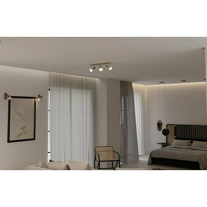 BAUHAUS Spotlight Deckenleuchte 180 W, L X B X H: 52 X 9 X 18 Cm, Eiche, E27 6 BAUHAUS Spotlight Deckenleuchte 180 W, L X B X H: 52 X 9 X 18 Cm, Eiche, E27 – Bild 4