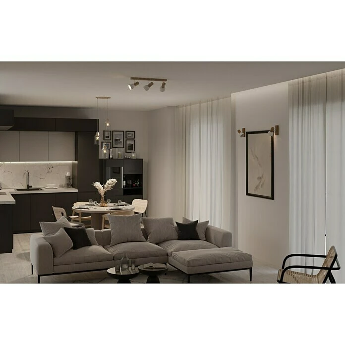 BAUHAUS Spotlight Deckenleuchte 180 W, L X B X H: 52 X 9 X 18 Cm, Eiche, E27 8 BAUHAUS Spotlight Deckenleuchte 180 W, L X B X H: 52 X 9 X 18 Cm, Eiche, E27 – Bild 6