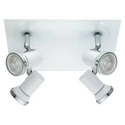 BAUHAUS Eglo LED-Deckenstrahler Tamara 1 4 X 3 W, Chrom, L X B X H: 26 X 26 X 24 Cm