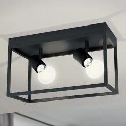 BAUHAUS Eglo Deckenstrahler SILENTINA 80 W, L X B X H: 36 X 18 X 20,5 Cm, Schwarz, E27, 2 Stk.