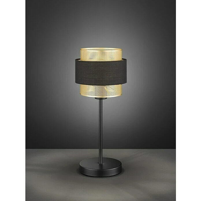 BAUHAUS WOFI Grove Tischleuchte 40 W, L X B X H: 20 X 20 X 44 Cm, Schwarz/Gold, E27 4 BAUHAUS WOFI Grove Tischleuchte 40 W, L X B X H: 20 X 20 X 44 Cm, Schwarz/Gold, E27 – Bild 2