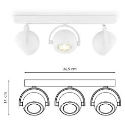 BAUHAUS Home Sweet Home LED-Deckenstrahler Nop 5,8 W, L X B X H: 9,5 X 35,5 X 14 Cm, Sandweiß, Warmweiß 13 BAUHAUS Home Sweet Home LED-Deckenstrahler Nop 5,8 W, L X B X H: 9,5 X 35,5 X 14 Cm, Sandweiß, Warmweiß -Bauhaus Home 12 3090