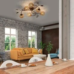 BAUHAUS Paul Neuhaus Greta Deckenstrahler Rund 240 W, Ø X H: 650 Mm X 14,5 Cm, Gold, G9