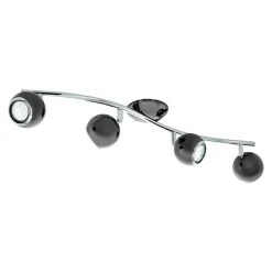 BAUHAUS Eglo LED-Deckenstrahler BIMEDA 12 W, Nickel-nero/Chrom, 4 Stk.