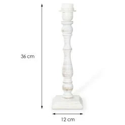 BAUHAUS Home Sweet Home Lampenfuß Woodi 40 W, Farbe: Vintage Weiß, Höhe: 38 Cm, Eckig 9 BAUHAUS Home Sweet Home Lampenfuß Woodi 40 W, Farbe: Vintage Weiß, Höhe: 38 Cm, Eckig -Bauhaus Home 12 316