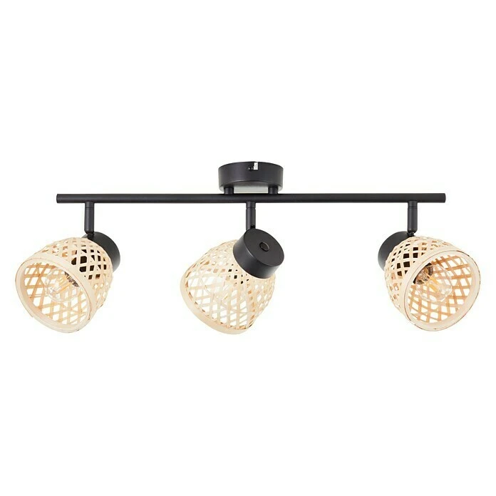 BAUHAUS Brilliant Elize Deckenstrahler 28 W, L X B X H: 10,5 X 50 X 18 Cm, Schwarz-matt/Bambus, E14, 3 Stk. 4 BAUHAUS Brilliant Elize Deckenstrahler 28 W, L X B X H: 10,5 X 50 X 18 Cm, Schwarz-matt/Bambus, E14, 3 Stk. – Bild 2