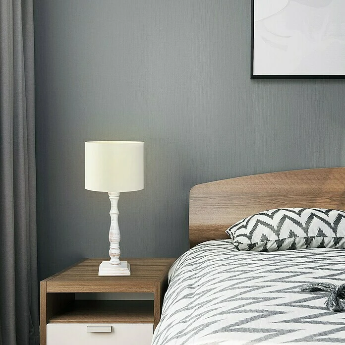 BAUHAUS Home Sweet Home Lampenfuß Woodi 40 W, Farbe: Vintage Weiß, Höhe: 38 Cm, Eckig 7 BAUHAUS Home Sweet Home Lampenfuß Woodi 40 W, Farbe: Vintage Weiß, Höhe: 38 Cm, Eckig – Bild 5