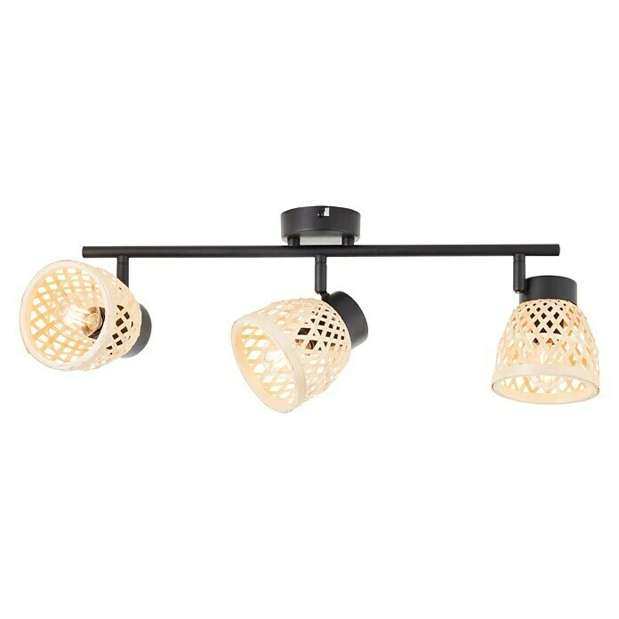 BAUHAUS Brilliant Elize Deckenstrahler 28 W, L X B X H: 10,5 X 50 X 18 Cm, Schwarz-matt/Bambus, E14, 3 Stk. 5 BAUHAUS Brilliant Elize Deckenstrahler 28 W, L X B X H: 10,5 X 50 X 18 Cm, Schwarz-matt/Bambus, E14, 3 Stk. – Bild 3