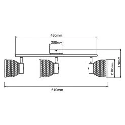 BAUHAUS Brilliant Elize Deckenstrahler 28 W, L X B X H: 10,5 X 50 X 18 Cm, Schwarz-matt/Bambus, E14, 3 Stk. 11 BAUHAUS Brilliant Elize Deckenstrahler 28 W, L X B X H: 10,5 X 50 X 18 Cm, Schwarz-matt/Bambus, E14, 3 Stk. -Bauhaus Home 12 3182