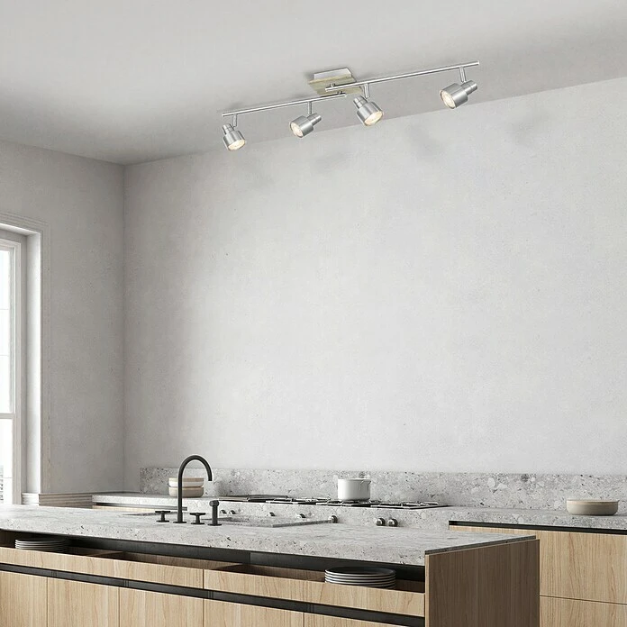 BAUHAUS Home Sweet Home LED-Deckenstrahler Drift 6 W, L X B X H: 12 X 80,5 X 17,5 Cm, Holz/ Silber, Warmweiß 4 BAUHAUS Home Sweet Home LED-Deckenstrahler Drift 6 W, L X B X H: 12 X 80,5 X 17,5 Cm, Holz/ Silber, Warmweiß – Bild 2