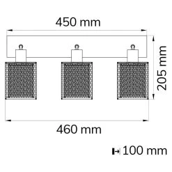 BAUHAUS WOFI Cheval Deckenstrahler 84 W, L X B X H: 46 X 10 X 18 Cm, Schwarz/Gold, E14, 3 Stk. 9 BAUHAUS WOFI Cheval Deckenstrahler 84 W, L X B X H: 46 X 10 X 18 Cm, Schwarz/Gold, E14, 3 Stk. -Bauhaus Home 12 3225