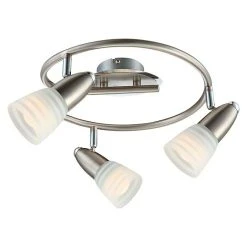 BAUHAUS Globo Caleb LED-Wand- & Deckenstrahler 12 W, Chrom, Opal, Warmweiß, 3 Stk.