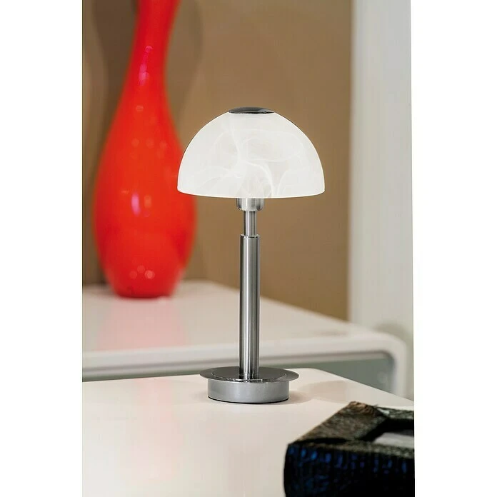 BAUHAUS Paul Neuhaus Tischleuchte Verona 28 W, L X B X H: 14 X 14 X 28 Cm, Stahl, G9 4 BAUHAUS Paul Neuhaus Tischleuchte Verona 28 W, L X B X H: 14 X 14 X 28 Cm, Stahl, G9 – Bild 2