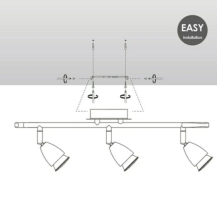 BAUHAUS Home Sweet Home LED-Deckenstrahler Curl 5,8 W, L X B X H: 11,5 X 55 X 14,5 Cm, Bronze, Warmweiß 6 BAUHAUS Home Sweet Home LED-Deckenstrahler Curl 5,8 W, L X B X H: 11,5 X 55 X 14,5 Cm, Bronze, Warmweiß – Bild 4
