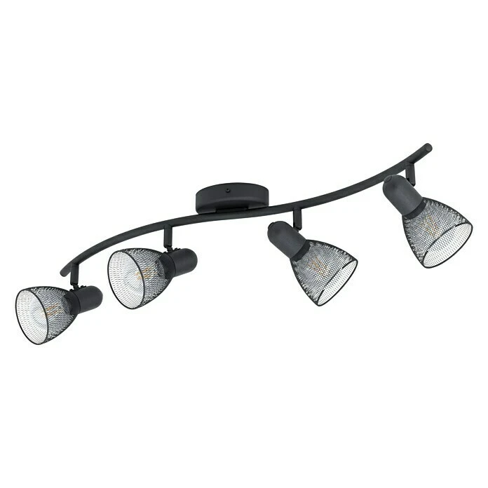 BAUHAUS Eglo Carovigno Deckenstrahler 40 W, Schwarz, E14, Anzahl Leuchtmittel: 4 Stk. 3 BAUHAUS Eglo Carovigno Deckenstrahler 40 W, Schwarz, E14, Anzahl Leuchtmittel: 4 Stk.
