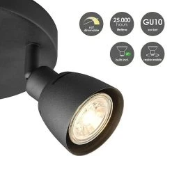 BAUHAUS Home Sweet Home LED-Deckenstrahler Aka 5,8 W, L X B X H: 19 X 19 X 13,5 Cm, Schwarz, Warmweiß -Bauhaus Home 12 3269