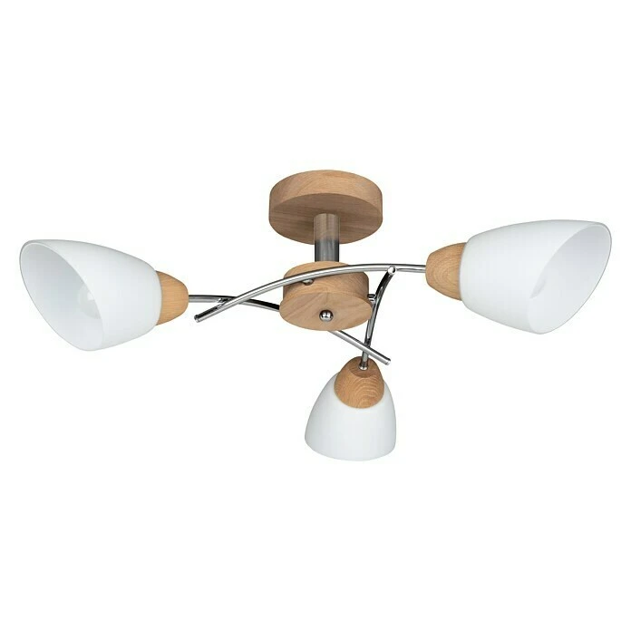 BAUHAUS Spotlight Deckenstrahler Rund Viletta Wood 60 W, Geölte Eiche, Weiß, E27, 3 Stk. 7 BAUHAUS Spotlight Deckenstrahler Rund Viletta Wood 60 W, Geölte Eiche, Weiß, E27, 3 Stk. – Bild 5