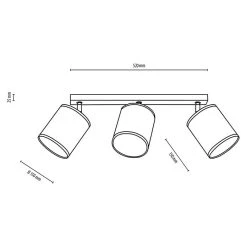 BAUHAUS Britop Lighting Boho Deckenstrahler 25 W, L X B X H: 67 X 13 X 25 Cm, Weiß, E27, 3 Stk. -Bauhaus Home 12 3296