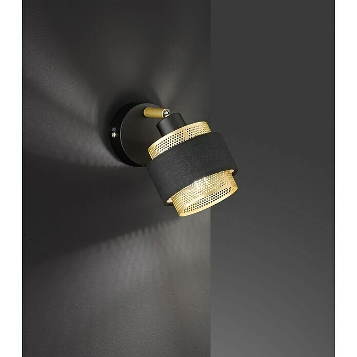 BAUHAUS WOFI Grove Deckenstrahler 28 W, L X B X H: 10 X 18,5 X 13 Cm, Schwarz/Gold, E14, 1 Stk. 3 BAUHAUS WOFI Grove Deckenstrahler 28 W, L X B X H: 10 X 18,5 X 13 Cm, Schwarz/Gold, E14, 1 Stk.